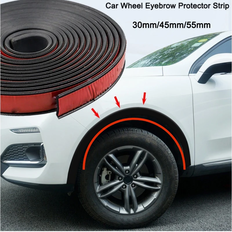 Ruota per auto Sopracciglio Striscia di gomma Protezione per archi ruota Parafango automatico Ruota Labbro Body Kit Protezione Striscia di tenuta antigraffio