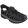 Outdoorsandale SKECHERS "TRESMEN-NORVICK", Herren, Gr. 48,5, schwarz, Lederimitat, Textil, casual, Schuhe, Trekking Sandale mit Slip-ins Funktion
