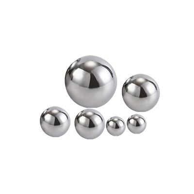 TEMU 6pcs Ball, Stainless Steel Garden Mirror Ball, Polished Decorative Ball, Hollow Floating Reflective , Suitable For Home Outdoor Pond Moving Swimming Pool Decoration, Display, Silver Image