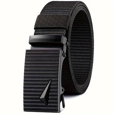 TEMU Men' Outdoor Canvas Belt Jeans Belt Elastic Sports Pants Belt Wear Simple Solid Color Belt Holiday Gift Image