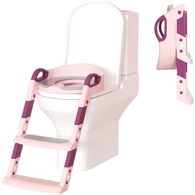 SWANEW Höhenverstellbarer Toilettentrainer Toilettensitz mit Treppe Kinder-Töpfchen WC Sitz mit