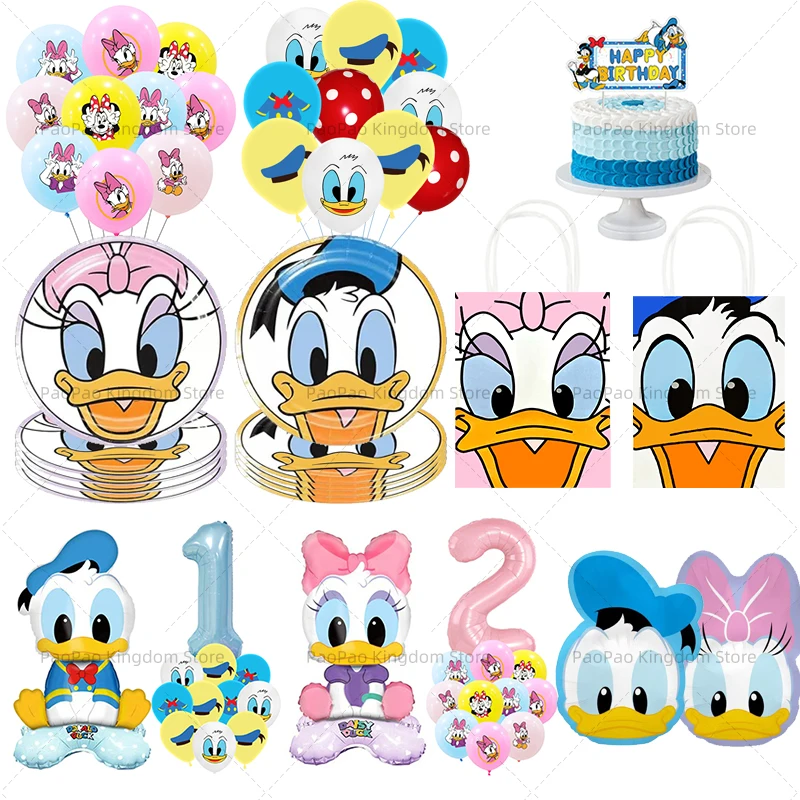 Donald Duck Cartoon Thema Ballon Girlande Bogen Kit Party Dekorationen Kinder Geburtstag Party Kinder Geschenke Spielzeug Image