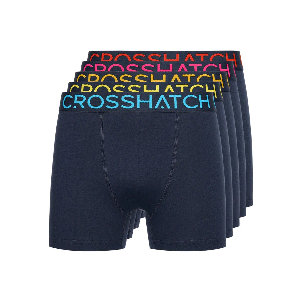 Crosshatch - "Chasma" Boxershorts für Herren (5er-Pack) (Marineblau) Image