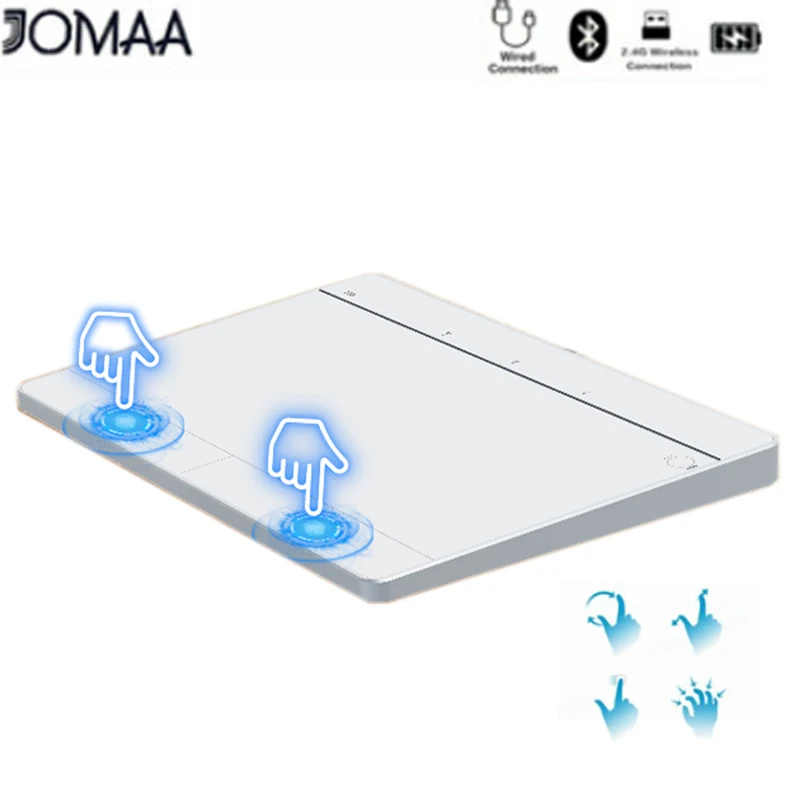 JOMAA Bluetooth kabelgebundene kabellose Touchpad-Maus für Windows, tragbare wiederaufladbare kabellose Trackpad-Maus mit mehreren Gesten Image