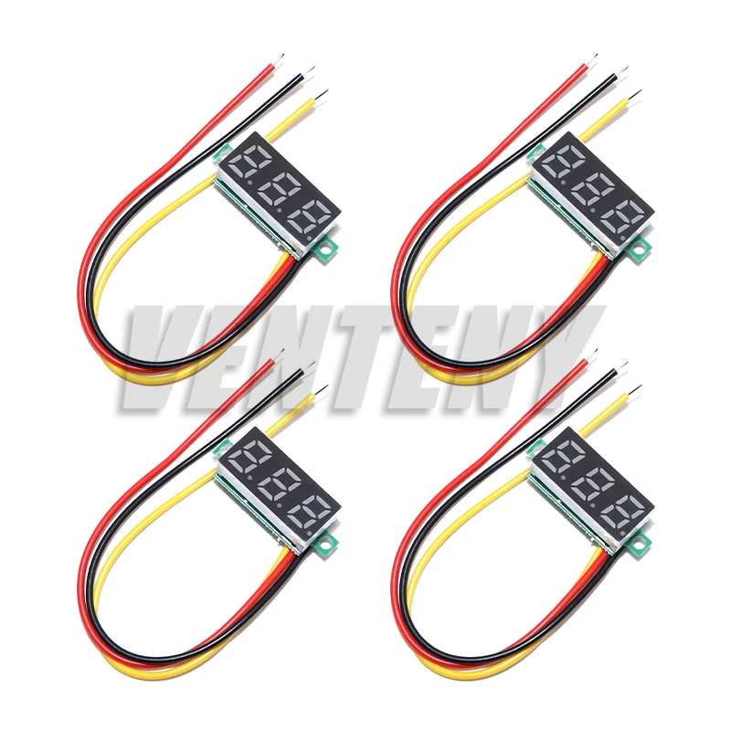 4 stücke Digital Mini Digital Voltmeter 0,28 Zoll Drei-Linien 0-100 V Digital Voltmeter Gauge Tester LED display Panel Voltmeter Image