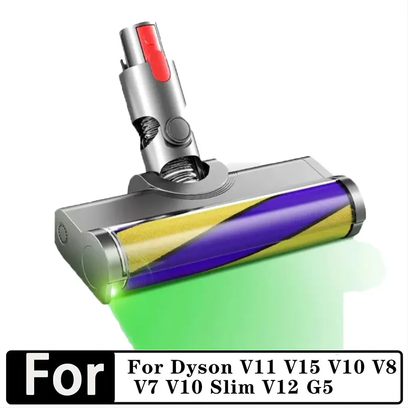 Laser-Bodenbürste für Dyson V11 V15 V10 V8 V7 V10 Slim V12 G5 Laser Soft Suction Head LED-Bodenbürstenzubehör Image