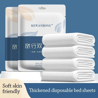 Travel Disposal Bed Sheet Duvet Cover Pillowcase 3-Piece / 4-Piece Suit Dirty Proof Sleeping Bag