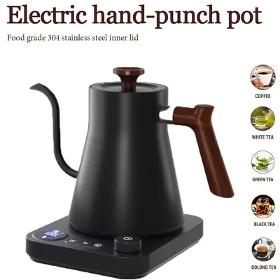 304 Stainless Steel Gooseneck Electric Kettle 0.9LTemperature Control Inner Quick Heating Electric
