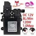 Pompe à eau à membrane haute pression Durable DC 12V 120W 8L/Min pompe à eau à membrane auto-amorçante haute pression avec automatique