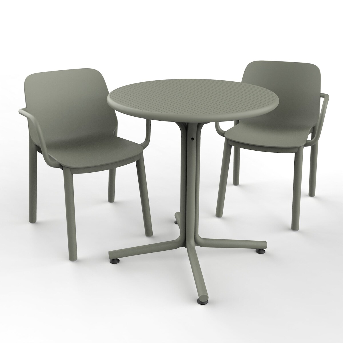 Resol garbar BINI-ONE Sessel-Tisch Indoor, Outdoor Set 2+1 Grünliches Grau Image