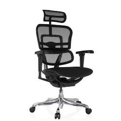 Bürostuhl / Chefsessel ERGOHUMAN ULTRA F GEN2 Sitz Stoff / Rücken Netz schwarz hjh OFFICE Image