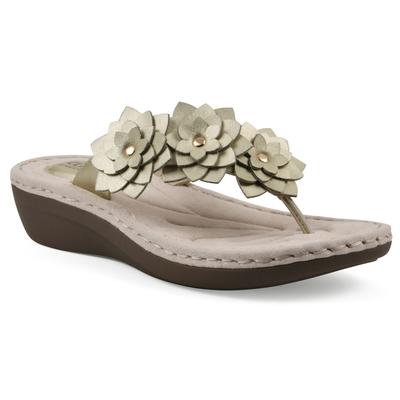 Women's Content Thong Sandal by Cliffs in Light Gold (Size 9 1/2 M)