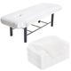 Pack of 30 Disposable Fitted Sheets for Massage Table, 110 x 215 cm, Disposable Fitted Cover with Face Cut-Out, Hygienic Cover for Massage Table and Lounger, Non-Woven Fabric, Elastic, Soft and