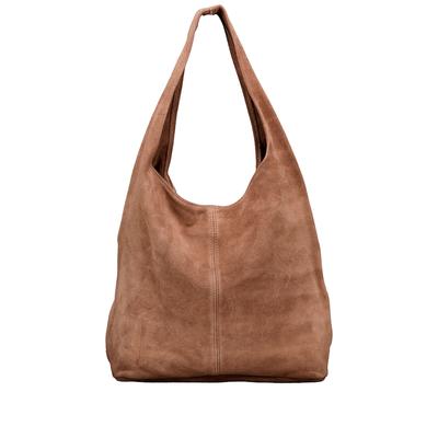 Hausfelder Manufaktur Beuteltasche Velours Taupe Damen Image