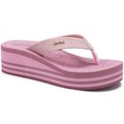 ONCAI Women’s Platform Flip Flops Pink Casual Dressy Womans Summer Sandals with Comfortable Flatform Wedge Orthotic Arch Support Cushion Walking Non Slip Outdoor Rubber Soles size 9 UK