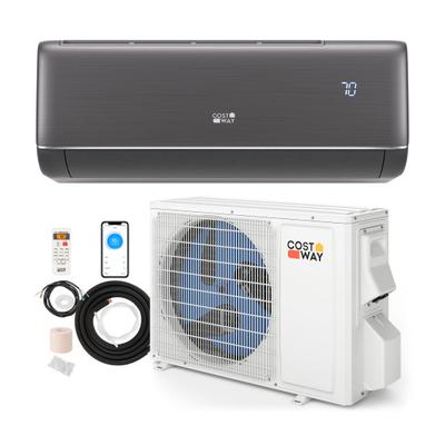 Costway 12000 BTU 22 SEER2 115V WiFi Enabled Mini Split AC Compatible with Alexa Gray