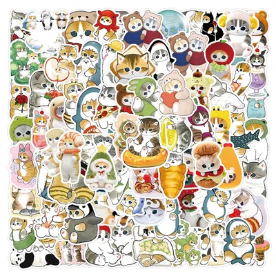 10/30/50/110 stücke Lustige Nette Tier Katze Aufkleber Cartoon Graffiti Aufkleber Kind Spielzeug DIY Sammelalbum Telefon koffer Wasserdichte Aufkleber Image