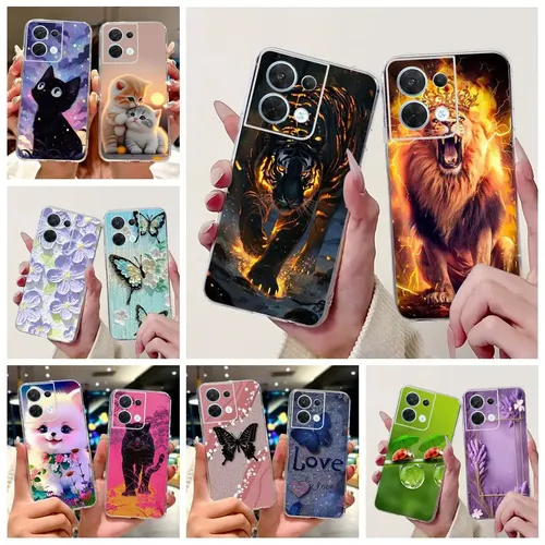 For Oppo Reno8 Pro 5G Case CPH2357 Cool Design Fashion Painted Cover Soft Silicone Phone Case For Oppo Reno 8 Pro Reno8 5G Shell