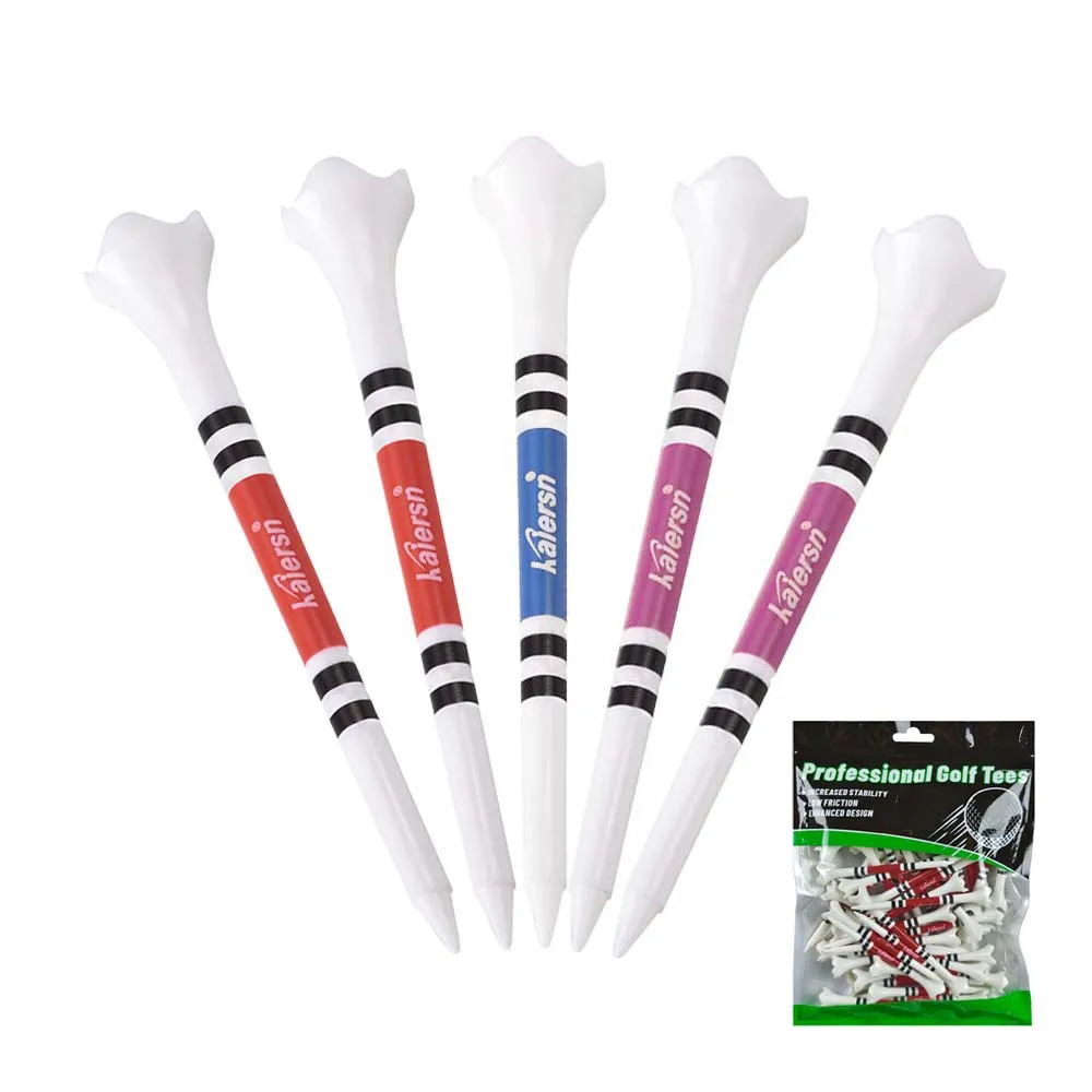  Kaiersn Professionelle Golf-Tees aus Kunststoff, 50er-Pack (3-1/4 Zoll), verbesserte Haltbarkeit, Stabilität, minimiert Reibung und Seitenspannen ﻿ Image