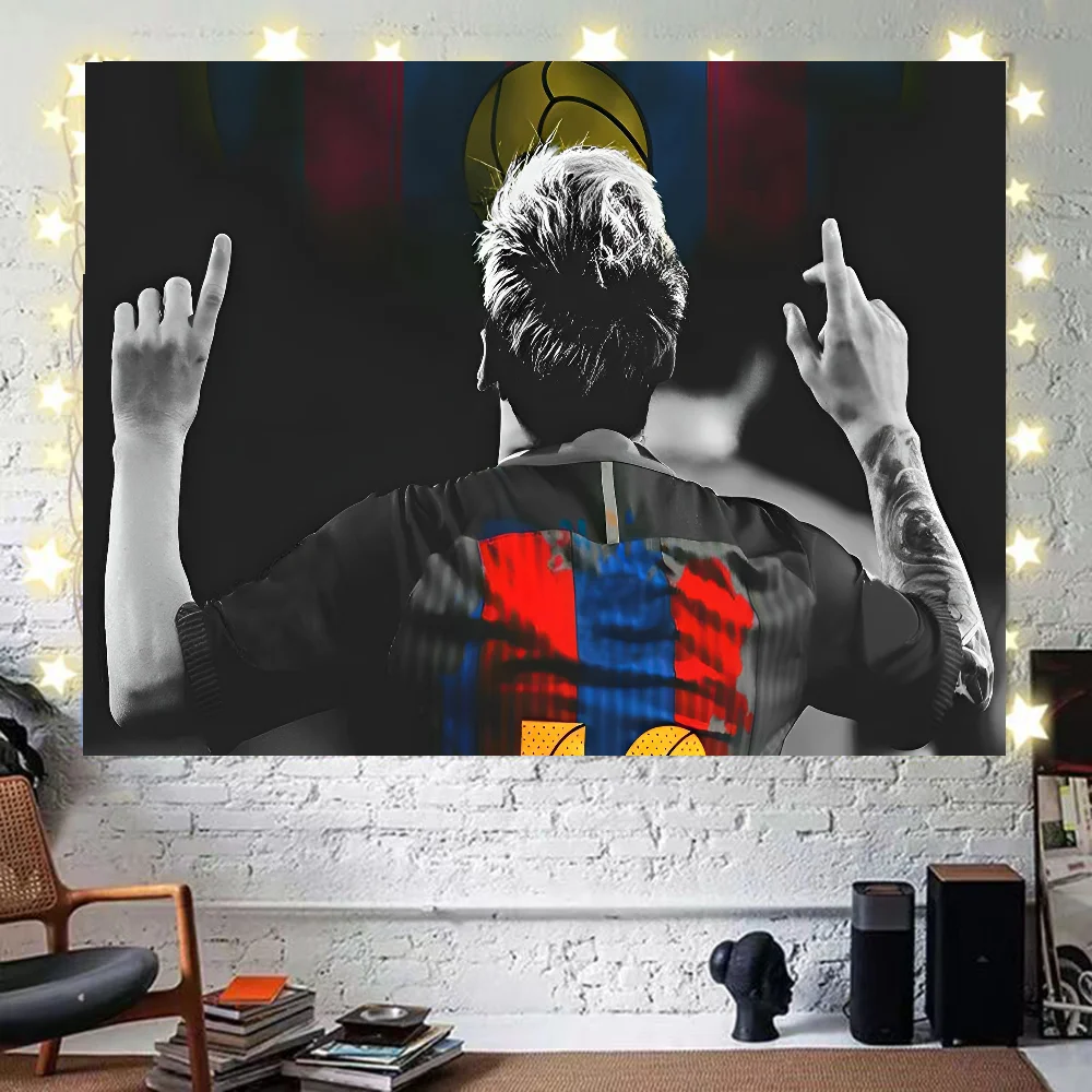 1pc Football Star L-Lionel Messi Tapisserie Zimmer Dekor Wand Tuch Party Hängen Hintergrund Zimmer Dekor Baby zimmer Image