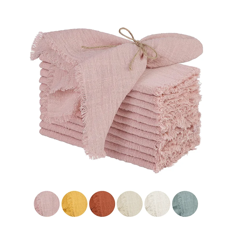 Kleine, frische, rohe Kanten, Stoffserviette, saugfähige Restaurant-Tischdekoration, Küchendekoration Image