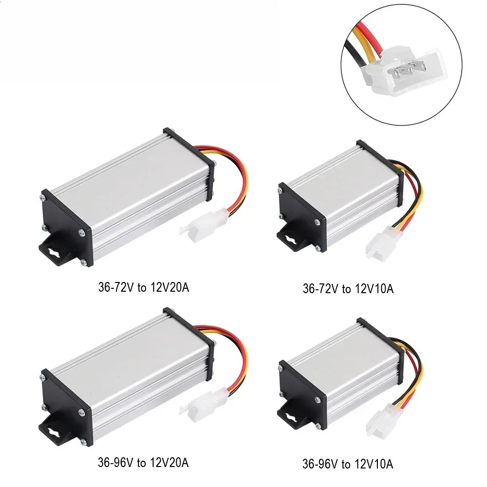 Konverter Elektronischer DC-Transformator Elektrischer Fahrradroller 36V-72V/36V-96V auf 12V/10A 20A Adapter Abwärtstransformator Image