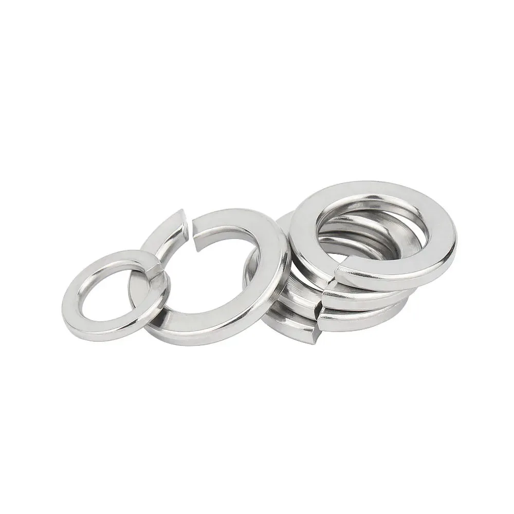 20-100PCS Licht Federscheibe M3 M4 M5 M6 M8 M10 M12 Split Lock Elastische Dichtung für möbel Maschine Installieren Befestigungs Teile Image