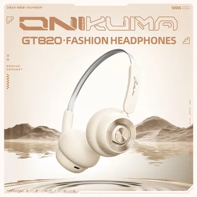 ONIKUMA GT820 Bluetooth-Kopfhörer, kabellose Kopfhörer, modisch, hohe Klangqualität Image