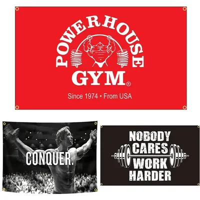 90x150cm Power House Flagge Polyester gedruckt Gym Banner für Dekor Image