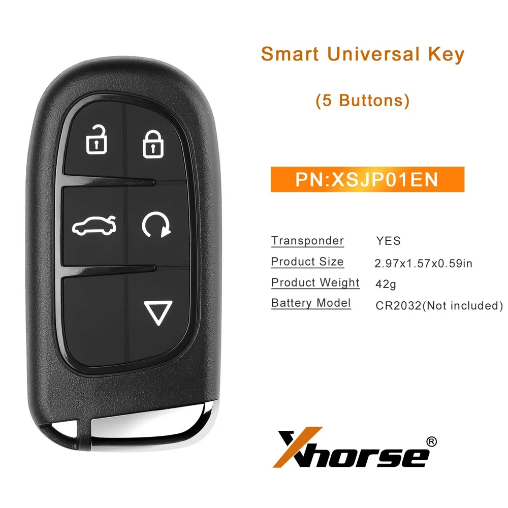 1PCS Xhorse XM38 XSJP01EN für Jeep Typ 2 Stil XM38 serie Universal Smart schlüssel 5 Tasten Image