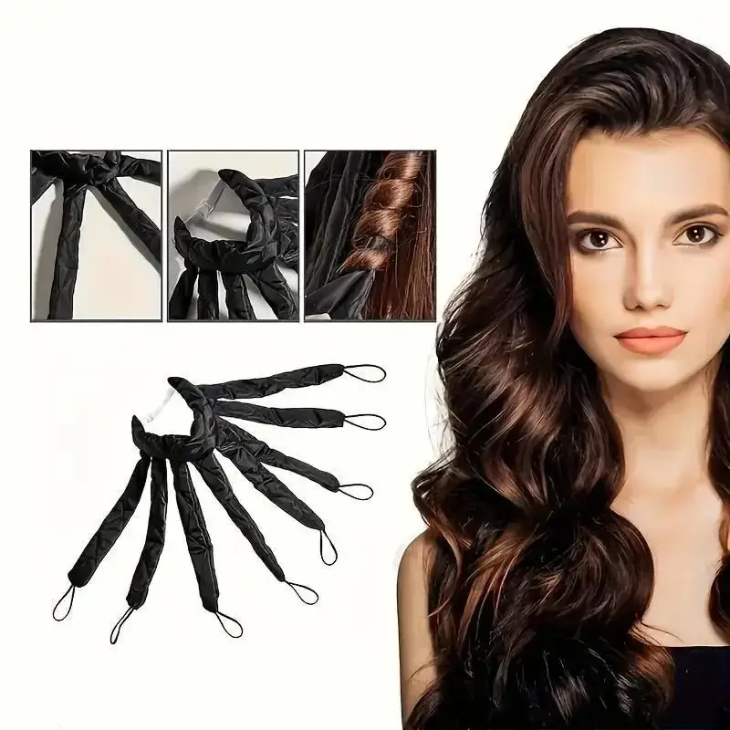 Lazy Hair Curler Lockenwickler Hitzefreier Lockenstab Stirnband Locken Seidenband Schlafen Weiche Wellenformer Keine Hitze Locken Band Image