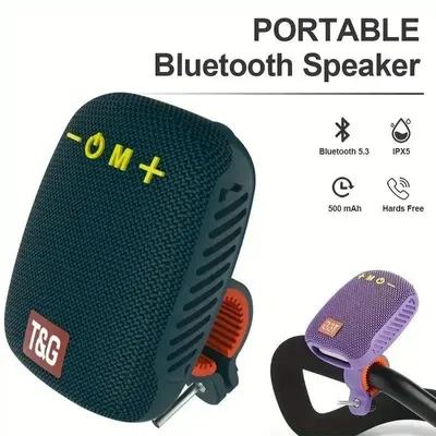 TG392 Outdoor Bicycle Portable Mini Bluetooth Speaker Waterproof FM Radio Supports TWS/TF/AUX