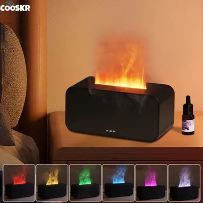 Aroma Humidifier Essential Oil Fragrance Diffuser Flame Aromatherapy Diffuser Home Mini Air