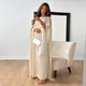 Abito in chiffon per le donne Temperamento O-Collo Abito lungo Vita alta Party Abito musulmano Donna Dubai Abaya Abiti da sera Abiti