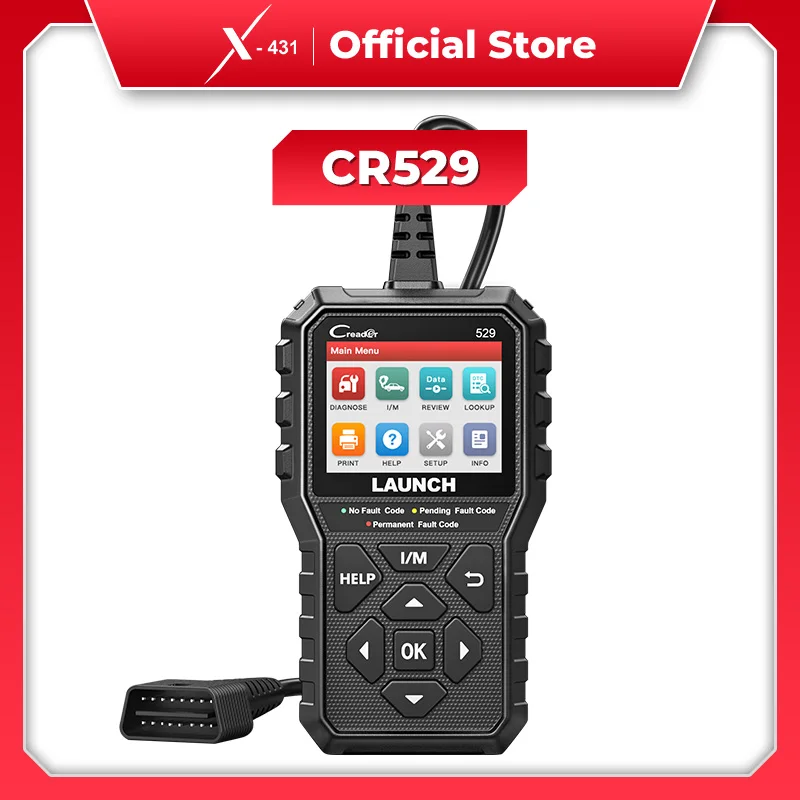 X-431 lancement CR529 OBD2 Scanner outil de Diagnostic automobile voiture lecteur de Code OBDII défaut Code lecture numérisation bricolage lecteur de Code Creader