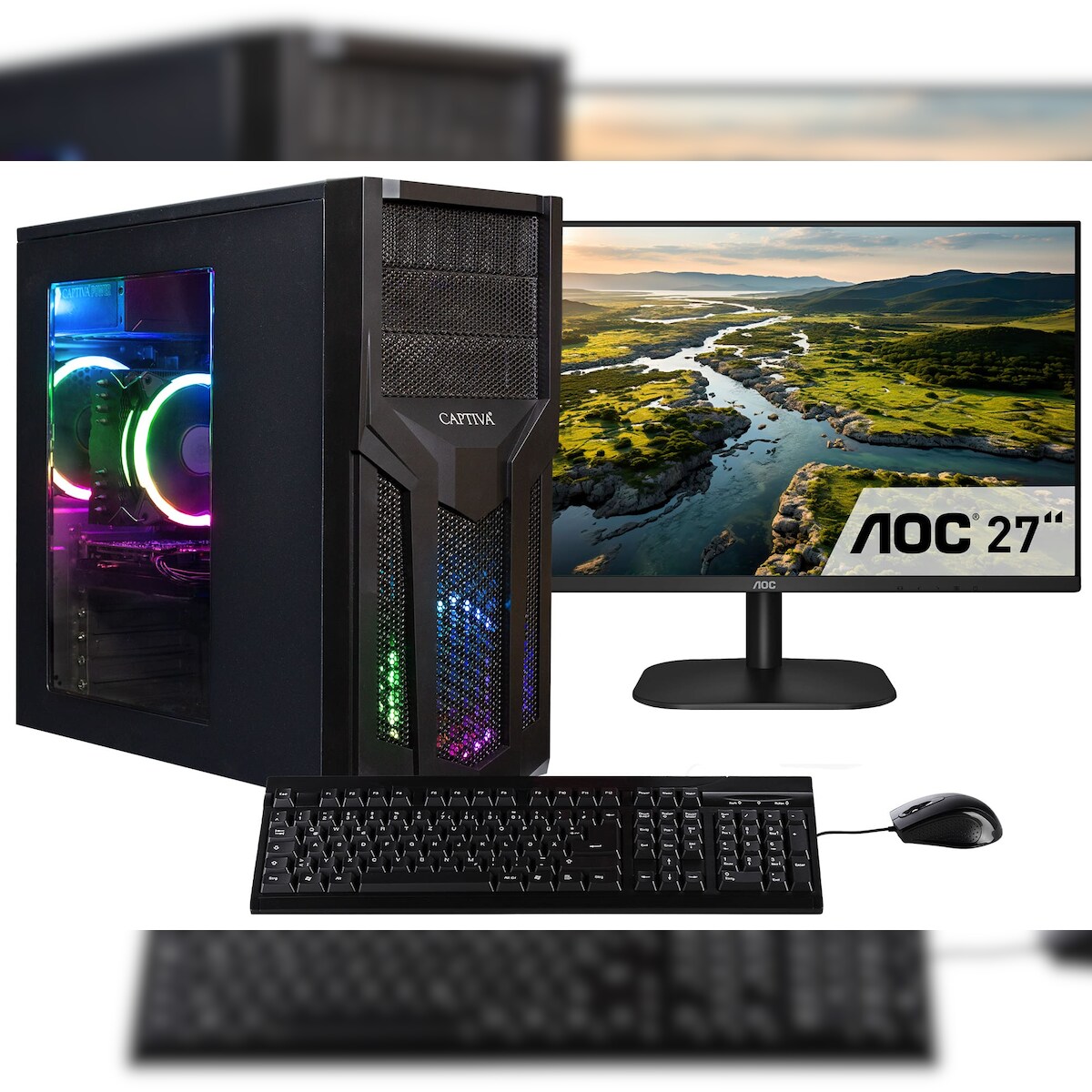 Captiva PC Power Starter R80-029 TFT Bundle (Ryzen 7 5700G/SSD 1TB/32GB/DVD-RW/WLAN/Windows 11 Home 64-bit) Image