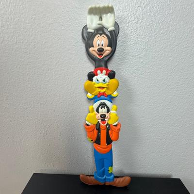 Disney Other | Disney Character Totem Figurine Mickey, Donald, And Goofy Back Scratcher Vtg. | Color: Black/Blue | Size: 15x5