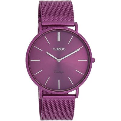 Quarzuhr OOZOO, lila, Armbanduhren, Damen, Armbanduhr, Damenuhr, Herrenuhr, Edelstahlarmband Image