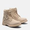 Schnürboots TIMBERLAND "Timberland Premium 6 INCH LACE UP", Gr. 36, lt bei nubuck, Leder, sportlich, Schuhe, Winterstiefel, Schnürstiefel, Winterschuhe, wasserdicht
