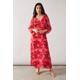 Wallis Womens Petite Floral Glitter Midaxi Dress - Pink - Size 14 UK | Wallis Sale | Discount Designer Brands