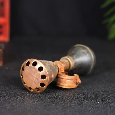 TEMU Vintage Brass Handheld Horn – Retro Style Musical Instrument With Loud, , Antique Finish, Single Piece, Copper Material, Decorative Accessory | Retro Style Horn | Metallic Texture
