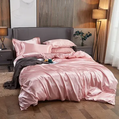 Luxury Rayon Bedding Set Solid Color Luxury Bedding Kit Satin Duvet Cover Set Bed Set pour lit Double,Queen,King,2pcs/3pcs/4pcs