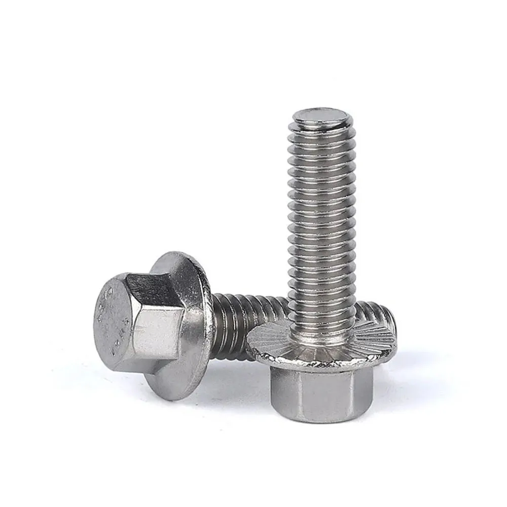 2–10 Stück große Sechskantschrauben M5 M6 M8 M10 gezahnte Flanschkappenschraube hochwertige Befestigungsschrauben GB5789 Image