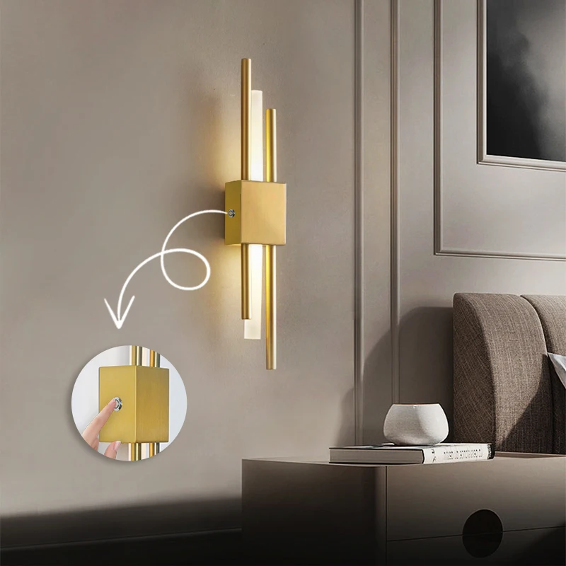 Nordische LED-Wandleuchte Innen-USB-Steckdosenlampe Schlafzimmer Nachttisch Wohnzimmer Heim Hotel Treppen Dekoration Moderne Wandlampe