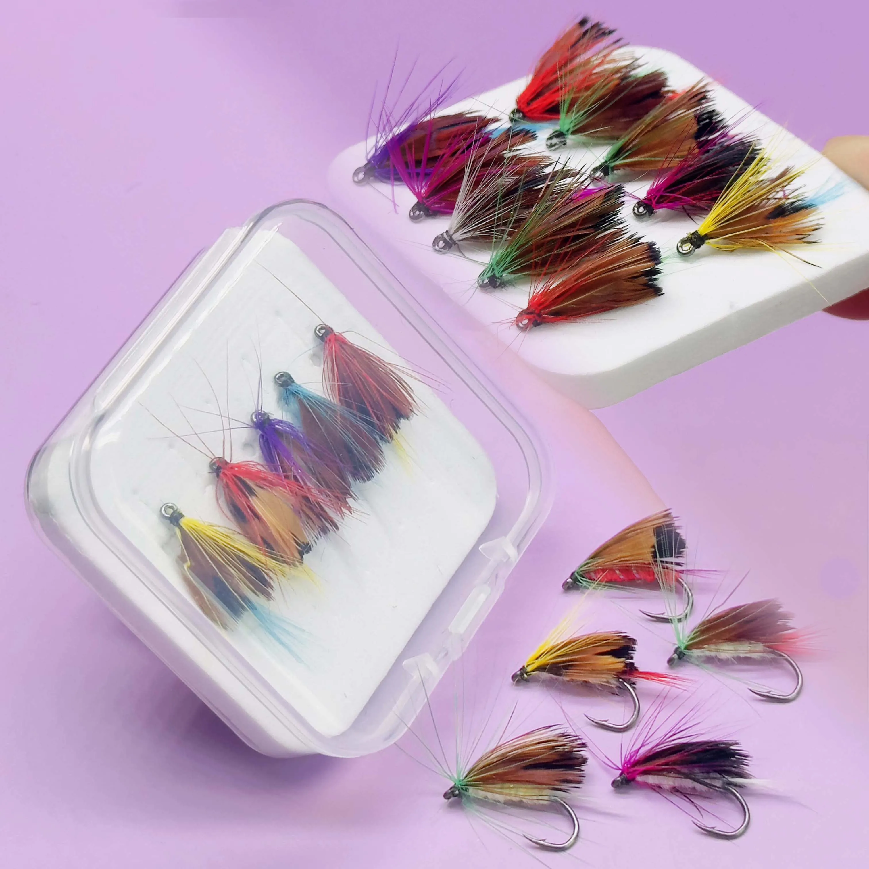 5/10Pcs Angeln Locken Nass Fliegen Schmetterling Fliegen Insekten Bionik Motte Lachs Forelle Fliegen Angeln Köder Angeln locken Image