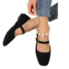 Plus Größe 35-43 Schuhe für Frauen Herbst Frühling Mode Wohnungen Schwarze Schuhe Bequeme Weiche