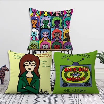 Cartoon D-Daria Mode Kissenbezug Wohnzimmer Kopfteil Büro Kissen Schlafzimmer Kissen Sofa Nickerchen Image