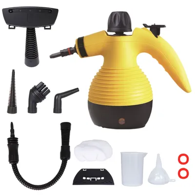 Leistungsstarker 1050-W-Handdampfreiniger für den Heimgebrauch – 9 Zubehörteile für Küchenflecken, Böden, Sofas und Toiletten Image