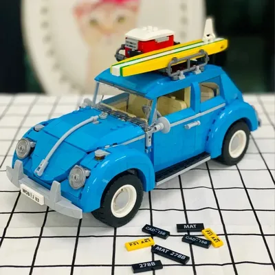 Blue Beetle Auto Bausteine Technische Klassische Kreative Käfer Fahrzeug Modell Ziegel Spielzeug Für Image