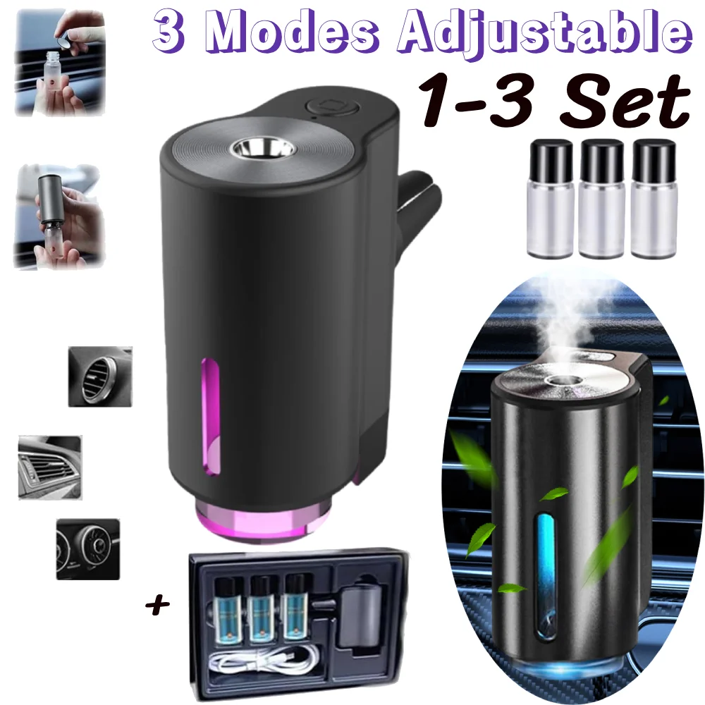 1–3 Set Smart Car Lufterfrischer, 3 Modi, verstellbar, Auto-Aroma-Diffusor, Auto-Duftmaschine, Clip, wiederaufladbar Image